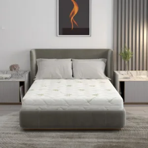 Saltea din spuma poliuretanica Somnart Confort 4Family Aloe Vera 100 x 200 x 14 cm cu husa detasabila