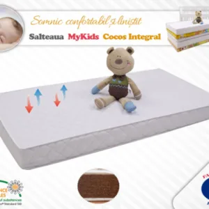 Saltea fibra de Cocos Integral 120x60x06 husa microfibra matlasata