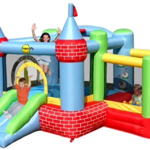 Saltea gonflabila Happy Hop Castel cu loc de joaca cu bile