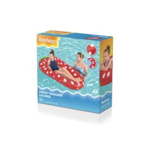 Saltea gonflabila cu plasa in forma de capsuna BestWay 164x88x23 cm