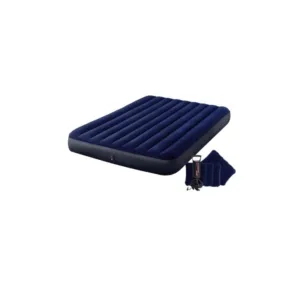 Saltea gonflabila de dormit cu 2 perne si pompa manuala Intex 64765 203 x 152 x 25 cm