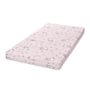Saltea patut Classic 140x70x9 cm spuma elastica Pink Ballerina Bear