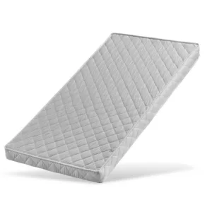 Saltea pentru bebe cocos spuma cocos cu husa detasabila bumbac 127x63x11 cm