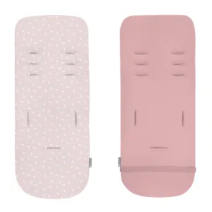 Saltea pentru carucior Kikkaboo din spuma cu memorie si 2 fete Confetti Pink