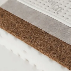 Saltea pentru copii fata dubla spuma Pur profilata si strat nuc de cocos latexat husa 360 Tencel cu fibre de viscoza si ioni de argint antibacteriana