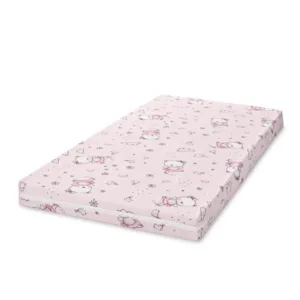 Saltea pentru pat Lorelli Classic Pink Ballerina Bear din spuma elastica 60x120x9 cm