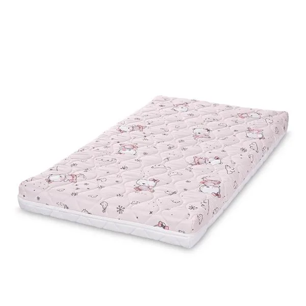 Saltea pentru patut Lorelli Havana Pink Ballerina Bear 110x62x10 cm cocos si spuma elastica