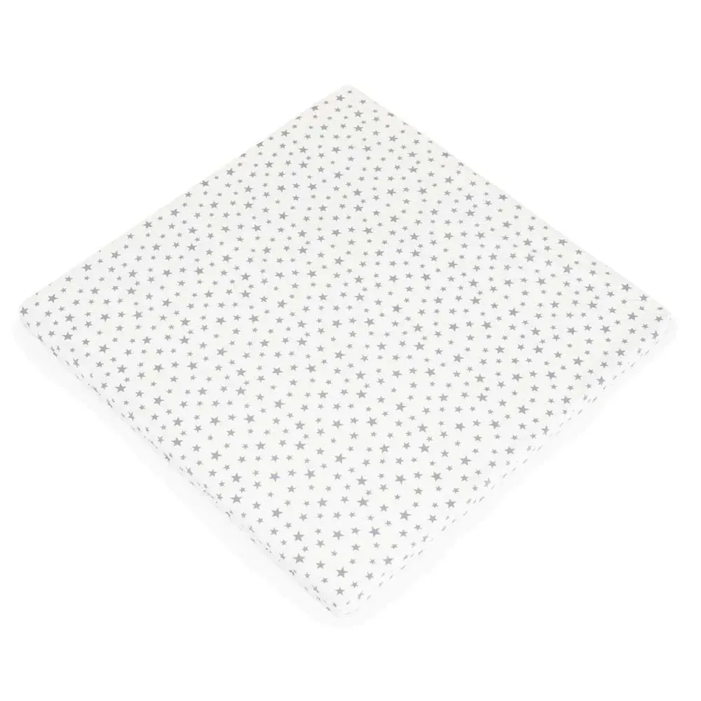 Saltea pentru tarc de joaca Moni Hugzzz Confort 88 x 88 x 5 cm Alb Stelute Gri