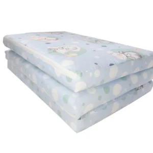 Saltea pliabila copii MyKids spuma poliuretanica (burete) Baby Teddy blue