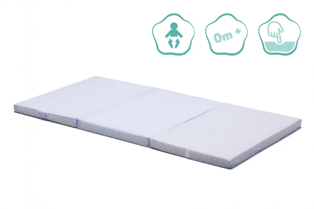 Saltea pliabila pentru copii Fillikid Buline Bleu 120x60x4 cm