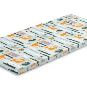 Saltea pliabila pentru patut copii Sensillo Fox and Hare 120x60x5 cm