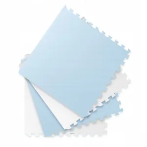 Salteluta de joaca 4 piese Puzzle pentru copii Ricokids AlbAlbastru 120x120