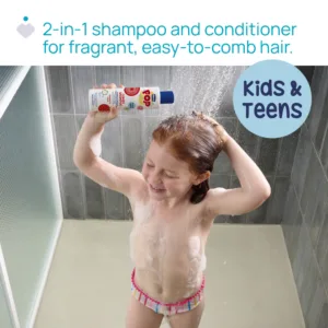 Sampon si balsam de par 2 in 1 Chicco POP cu aroma de bomboane cu capsuni