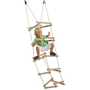 Scara de catarat patrata cu 4 laturi KBT cu franghie PP si trepte din lemn tratat