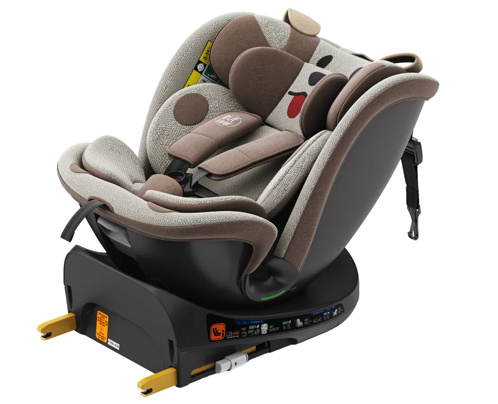 Scaun auto Buf Boof B-Joy Deluxe BrownDog iSize cu isofix