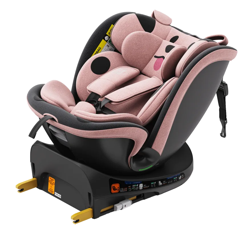 Scaun auto Buf Boof B-Joy Deluxe PinkDog iSize cu isofix