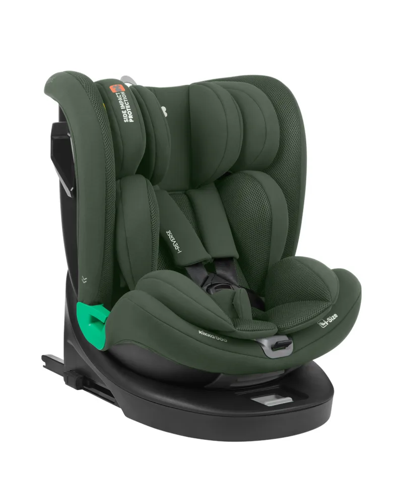Scaun auto copii KikkaBoo i-Reverse i-SIZE Army Green 40-150 cm cu isofix