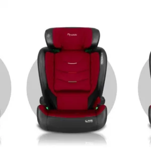 Scaun auto copii cu isofix Nukido Louis RosuNegru I-SIZE 100-150 cm
