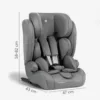 Scaun auto cu ISOFIX KikkaBoo i-Cross i-SIZE Light Grey 76-150 cm