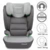 Scaun auto cu Isofix 15-36 Kg Kidwell Weston Dark Gray i-Size