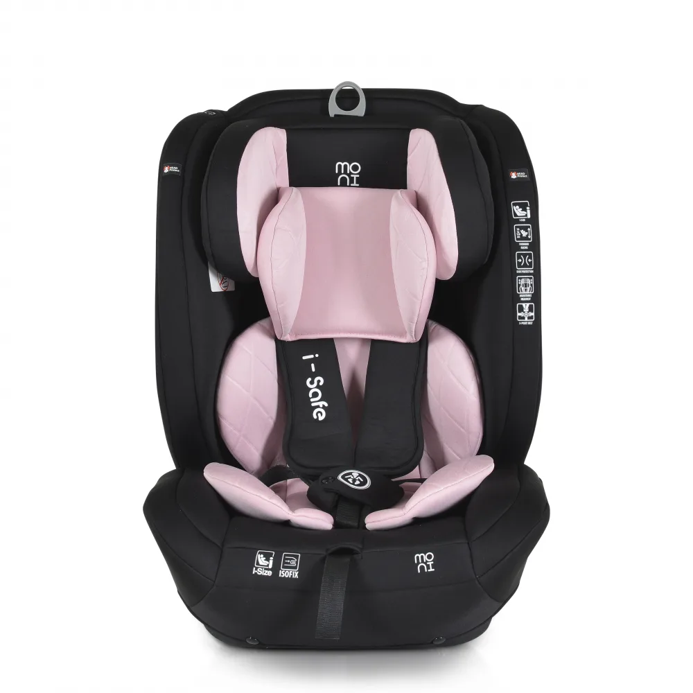 Scaun auto cu isofix Moni I-Safe Pink 76-150 cm