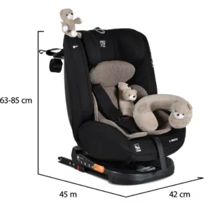 Scaun auto cu isofix Moni i-Maxx Cool-beige 40-150 cm sezut rotativ