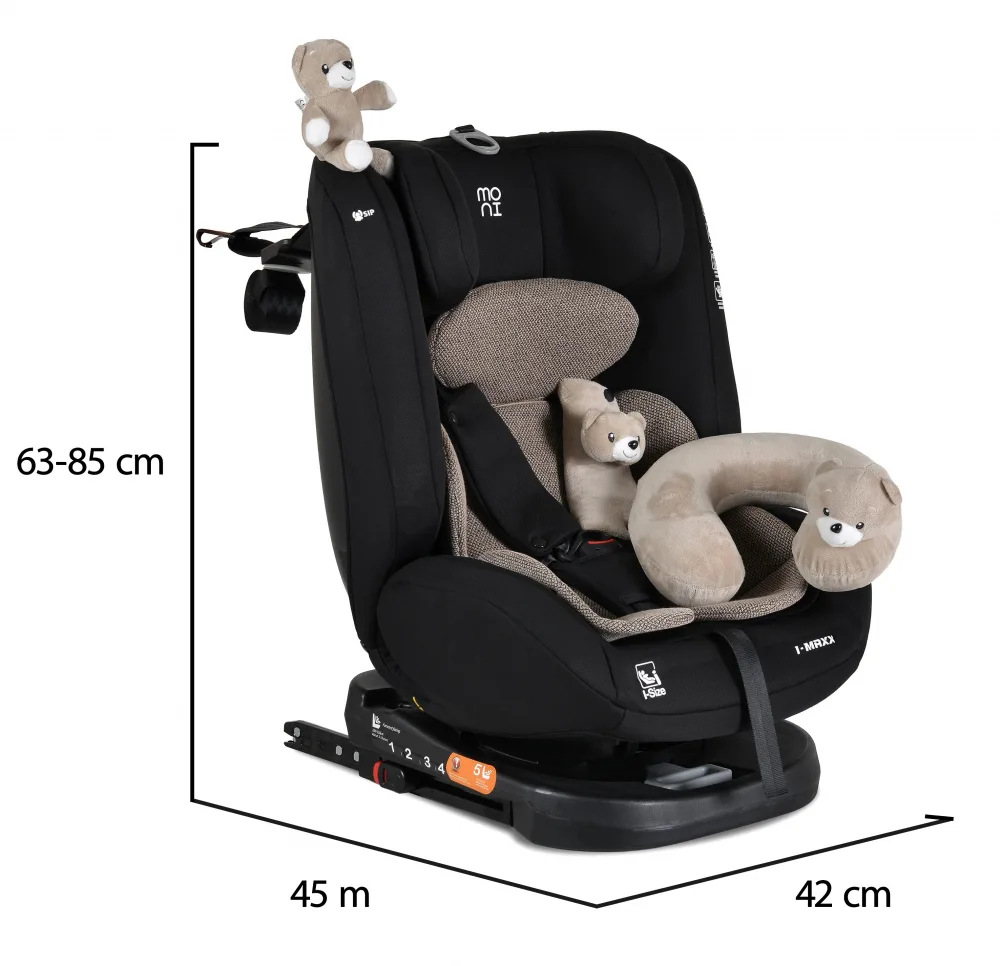 Scaun auto cu isofix Moni i-Maxx Cool-beige 40-150 cm sezut rotativ