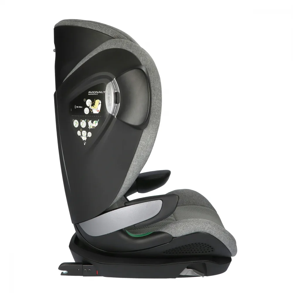 Scaun auto pentru copii Avionaut MaxSpace AirFlow Grey cu spatar reglabil