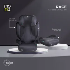 Scaun auto pentru copii Cangaroo I-Race Cosmo Black I-Size 100-150cm