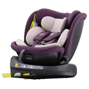 Scaun auto rotativ cu isofix B-Joy Deluxe Buf Boof iSize 40-150 cm purple