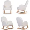 Scaun balansoar Childhome Teddy alb