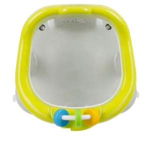 Scaun de baie pentru bebe cu jucarii antiderapant Panda gri cu verde