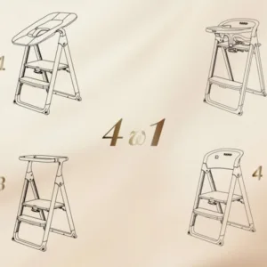 Scaun de hranire multifunctional 4 in 1 Neno Sapori Gray