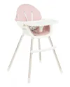 Scaun de masa 2 in 1 KikkaBoo Nutri Steel Pink