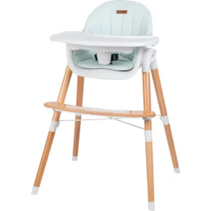 Scaun de masa 2 in 1 reglabil Tin cu tavita si husa detasabile suport pentru picioare reglabil Light Green