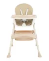 Scaun de masa KikkaBoo 2 in 1 cu picioare pliabile Brie Beige