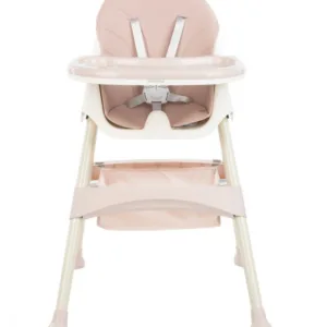 Scaun de masa KikkaBoo 2 in 1 cu picioare pliabile Brie Pink 2023