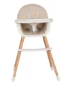 Scaun de masa KikkaBoo 2in1 Nutri Wood Beige