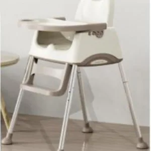Scaun de masa Little Mom multifunctional 3in1 cu pernuta si roti Grey