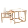 Scaun de masa New Baby 2 in 1 din lemn Victory Natur