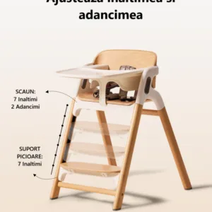 Scaun de masa inalt din lemn Momcozy DinerPal transformabil Momcozy