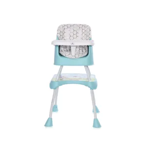 Scaun de masa inalt pentru copii Trick convertibil 3in1 Green Net Grey Candy