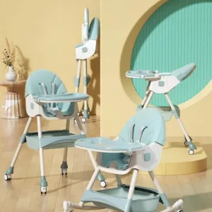 Scaun de masa multifunctional 3 in 1 transformabil in balansoar cu husa detasabila