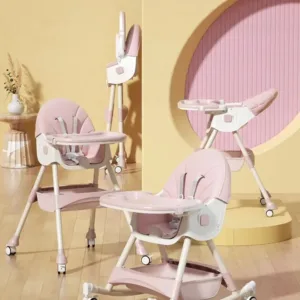 Scaun de masa multifunctional 3 in 1 transformabil in balansoar cu husa detasabila
