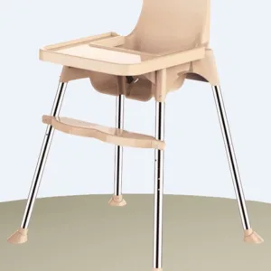 Scaun de masa pentru copii 2 in 1 Little Mom Classic Bej