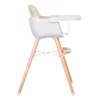 Scaun de masa pentru copii Buba Carino Ivory 2 in 1 din lemn de fag