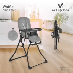 Scaun de masa pentru copii Cangaroo Waffle Grey