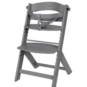 Scaun de masa pentru copii Kikkaboo Nordy Dark Grey multifunctional cu structura din lemn