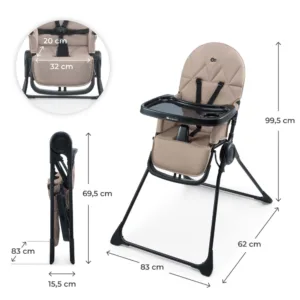 Scaun de masa pentru copii Kinderkraft Binci Beige