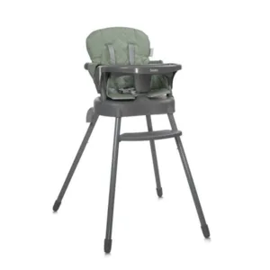 Scaun de masa pentru copii Lorelli Siesta Green Leather 3 in 1 cu suport pentru picioare